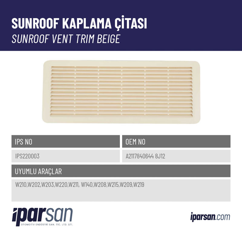 SUNROOF KAPLAMA ÇİTASI