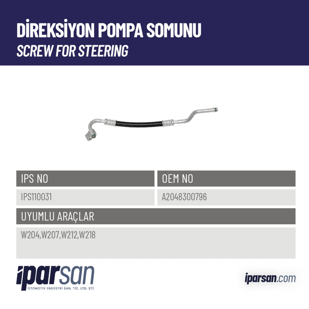 A2048300796,IPS110031,KALORİFER HORTUM UCU