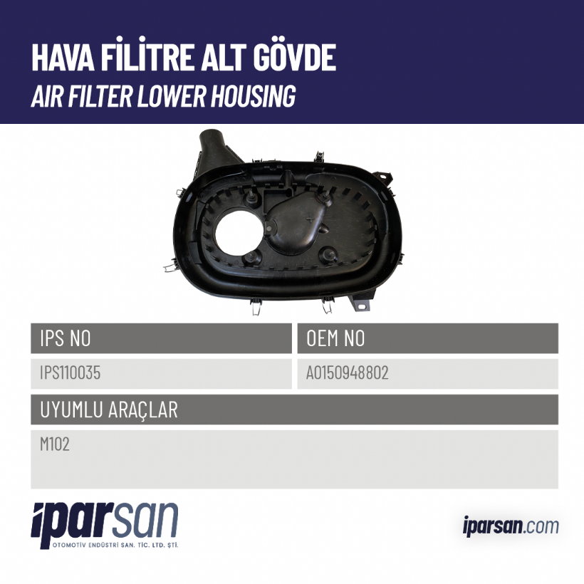 HAVA FİLİTRE ALT GÖVDE